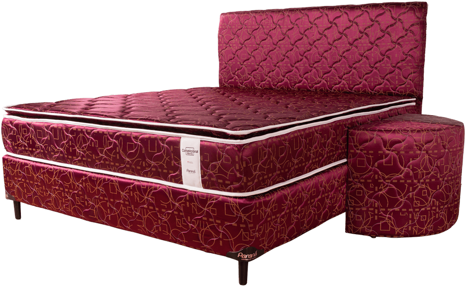 Sommier Paraná Neo-Convencional Pillowtop 1,40 x 1,90 Bordo