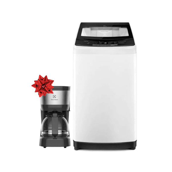 Lavarropas Electrolux Automática Carga Superior 9,5 Kgs.+Cafetera ECM10 600ML